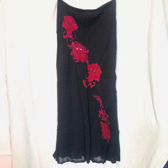 Renè Derhy Sm skirt with sheer embroidered overlay - Picture 2 of 8